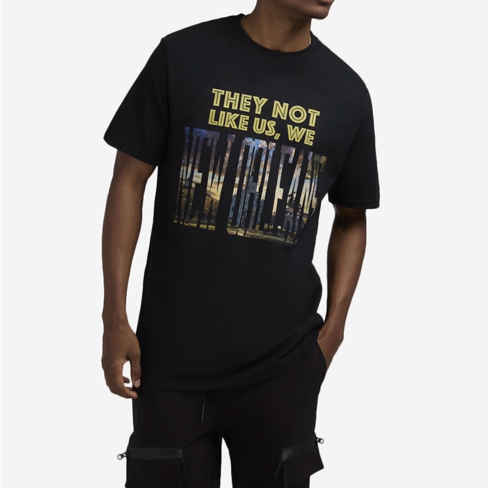 Men’s Mister Tee “They Not Like Us We New Orleans” Tee - Black - Size XL